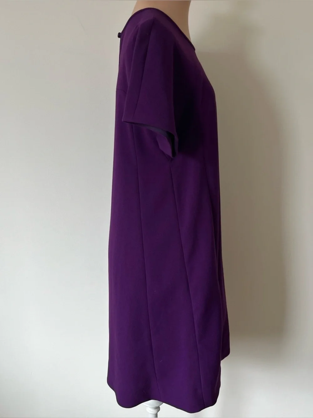 Kate Spade Bosley Flowy Short-Sleeve Round Neck A-Line Pockets Purple Dress Sz 6
